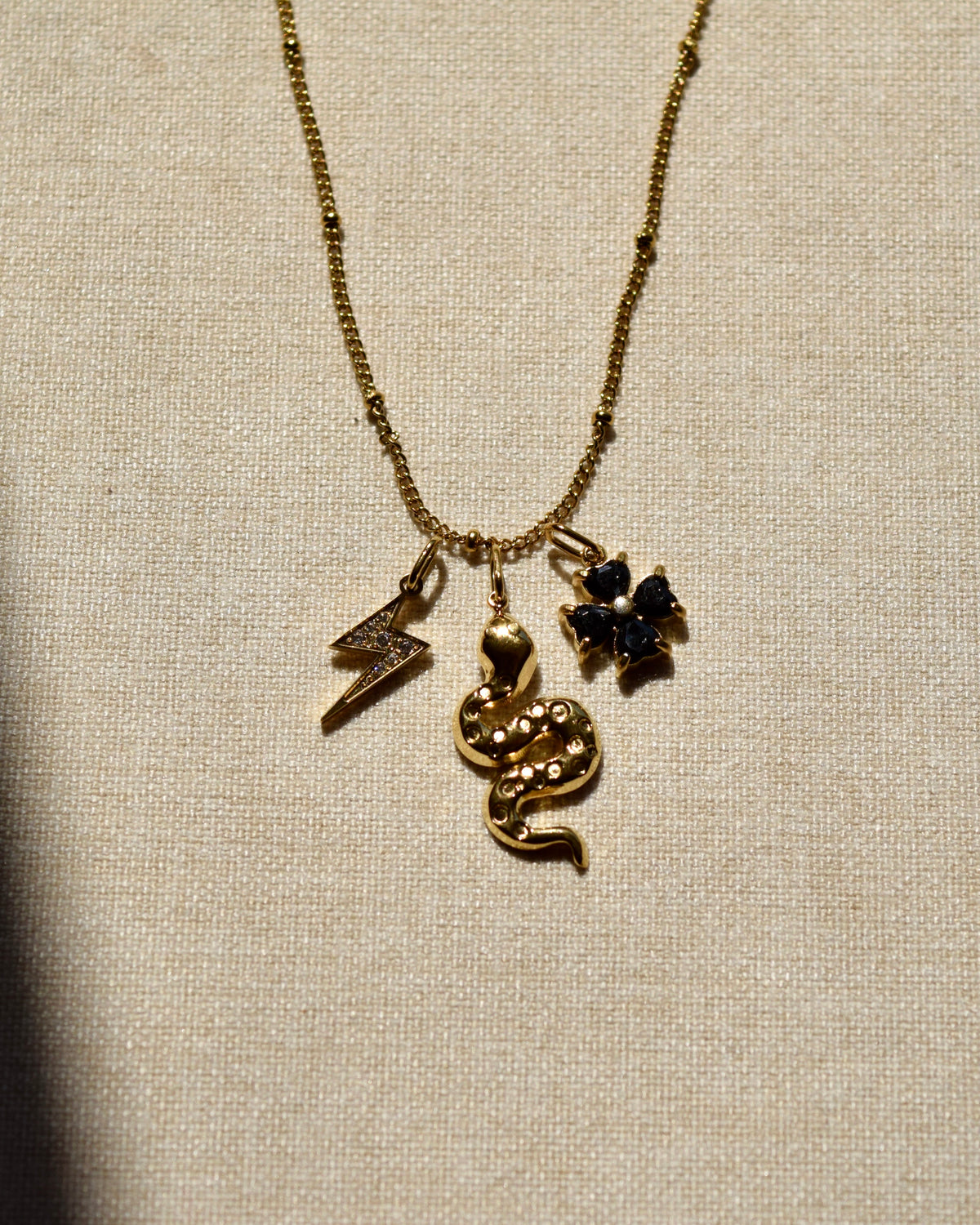 BLACK FLOWER Charm