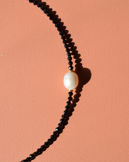 STELLINA Black Spinel Choker