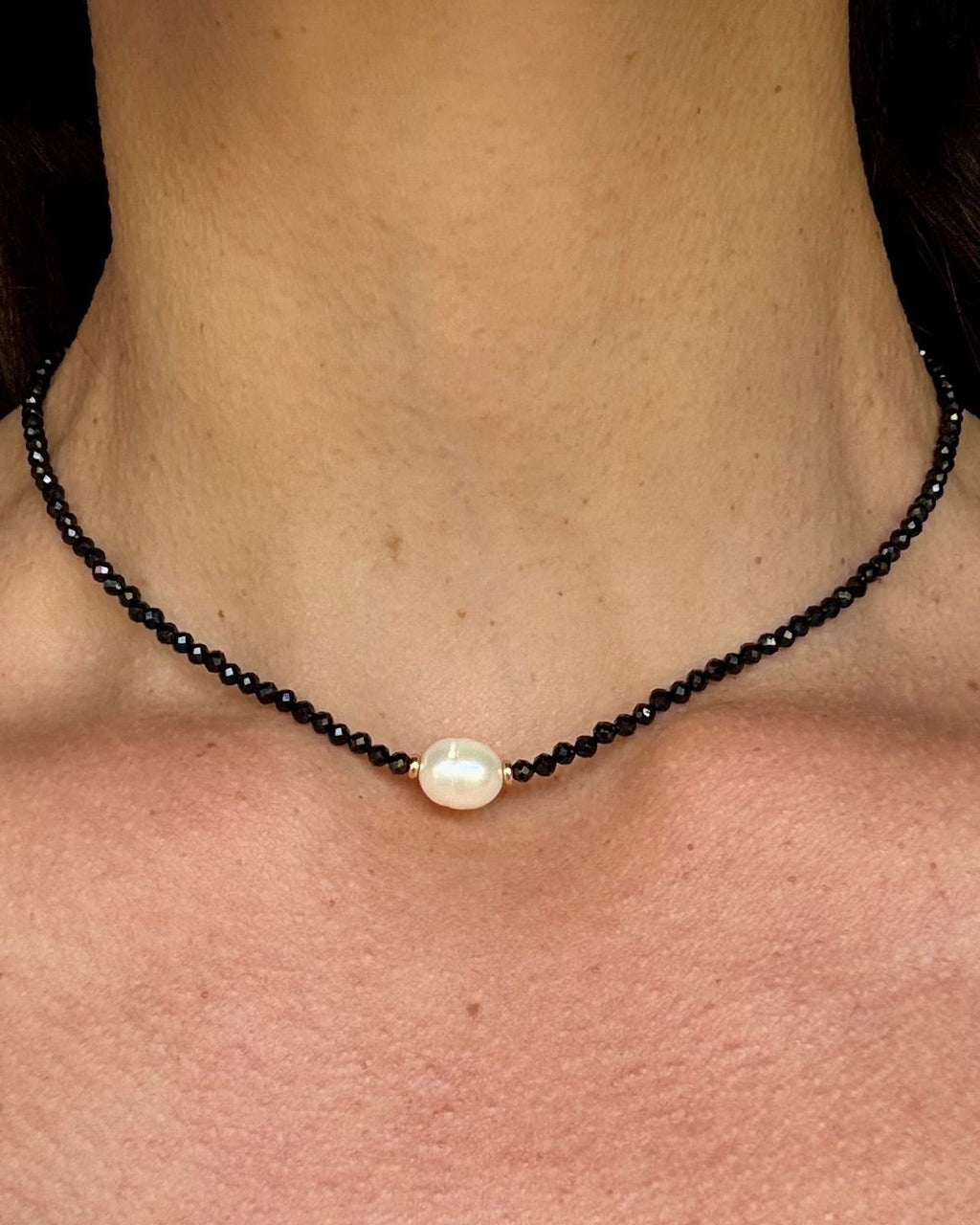 STELLINA Black Spinel Choker