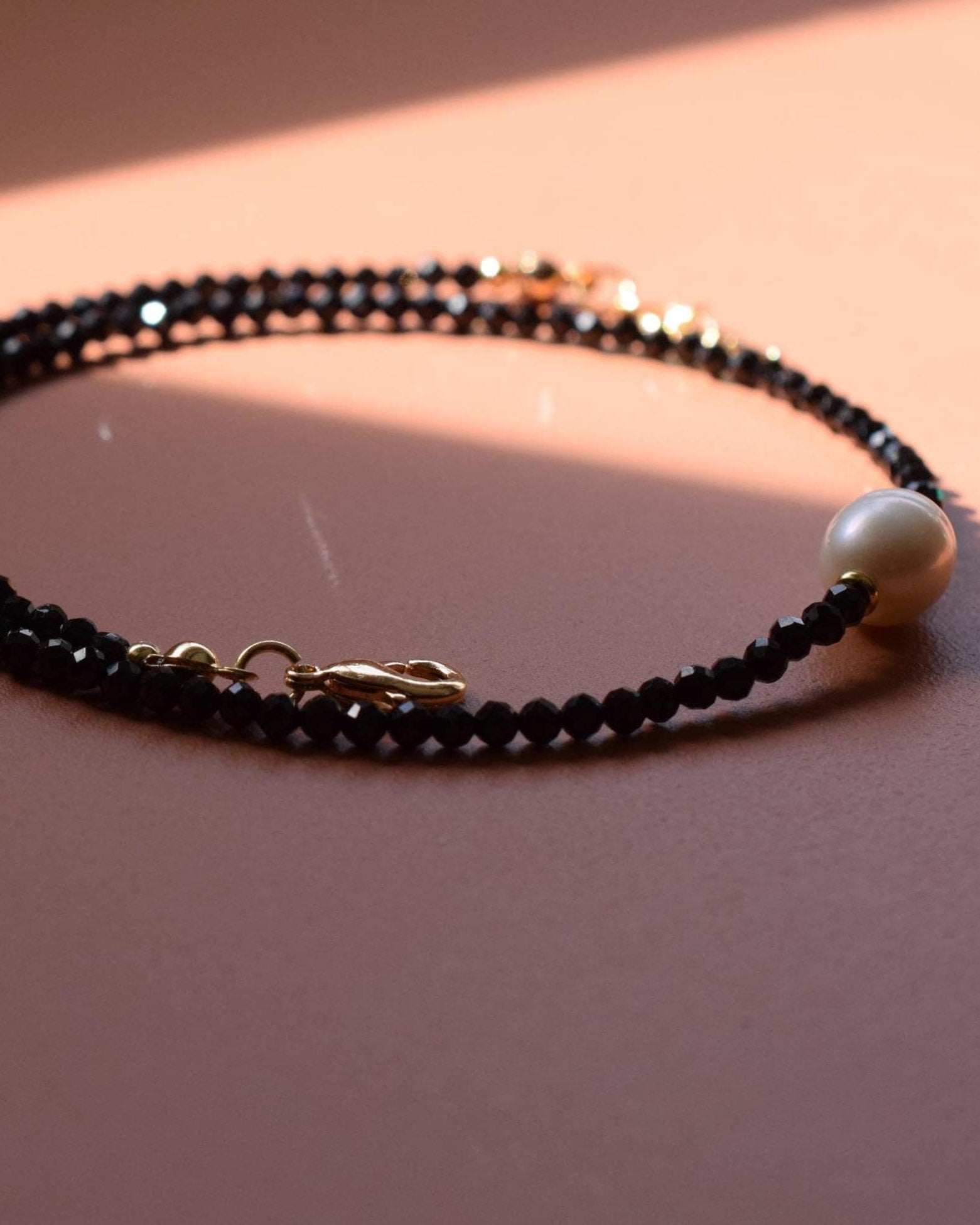 STELLINA Black Spinel Choker